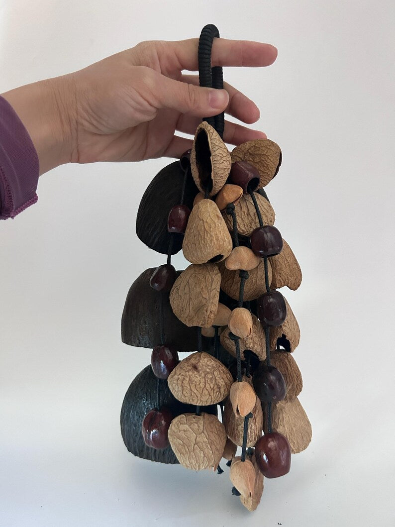 12,99 Zoll Obstschalen Windspiel, 51 Teile, handgefertigt, natürlicher Klang, Hofdekoration