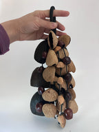 12,99 Zoll Obstschalen Windspiel, 51 Teile, handgefertigt, natürlicher Klang, Hofdekoration