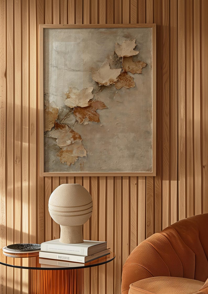 Abstrakte Wandkunst, Erdtöne, neutrale minimalistische Kunstdrucke
