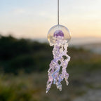 Handgemachtes Glasquallen-Windspiel zum Aufhängen – Mehrschichtiges Design, Innen- und Außenbereich