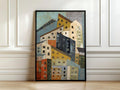 Picasso-Kunstdrucke im kubistischen Stil – Abstrakte Stadtlandschaftsgemälde – Poster mit geometrischer Komposition