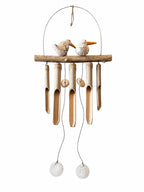 Nature Windspiel Vögel aus Balsaholz und Bambus, 50 cm