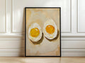 Eier Stillleben Poster, Frühstück Gemälde Druck, Café Wandkunst, Küchen Kunstwerk