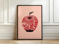 Moderner Polka Dot Apfel Kunstdruck, Küchen Dekor Wandkunst, Dopamin Obst Poster, Galeriewand