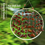 Windspiel aus natürlichen Nussschalen, dekoratives Gartenwindspiel im böhmischen Stil, 30 cm