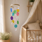 Schmetterling Muschel Windspiel, Capiz Muschel Mobile, Boho Fensterschmuck, Küsten Deko, 12x35cm
