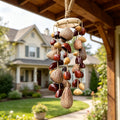 Windspiel aus natürlichen Nussschalen, dekoratives Gartenwindspiel im böhmischen Stil, 30 cm
