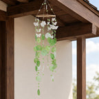 Perlmutt Windspiel Schmetterlingsmotiv Boho Küstenstil Sonnenfänger Fenster Veranda Terrasse Garten
