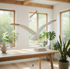 Holz Vogel-Windspiel, handgefertigte Vogelornament Dekoration für Innen und Außen