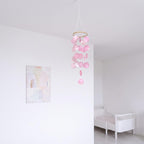 Muschel-Windspiel, hängende Küstenstil-Dekoration, Boho-Fensterdeko, Naturmuscheln, 45 cm