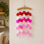 Muschel-Windspiel Wandbehang, farbenfrohe Strandhaus-Deko, handgefertigt, 9,8x21,6 Zoll