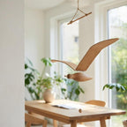 Holz Vogel Windspiel Rustikale Deko für Innen und Außen