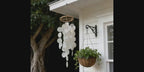 Capiz-Muschel Windspiel weiß, maritimes Hänge-Deko für Terrasse, 72 cm